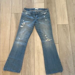 Abercrombie Madison Distressed Bootcut Jeans